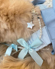 Blue Ribbon Pearl Necklace