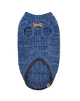 Oxford Knit Vest -- Denim Blue / Brown