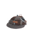 Sherlock Plaid Newsboy Cap --Blue/Grey