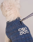 Oxford Knit Vest -- Denim Blue / Brown