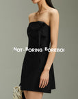 Atelier Bow Strapless Mini Dress