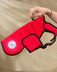 Poppy Red Protective Dog Coat - Armoured Bite Resistant Dog Coat