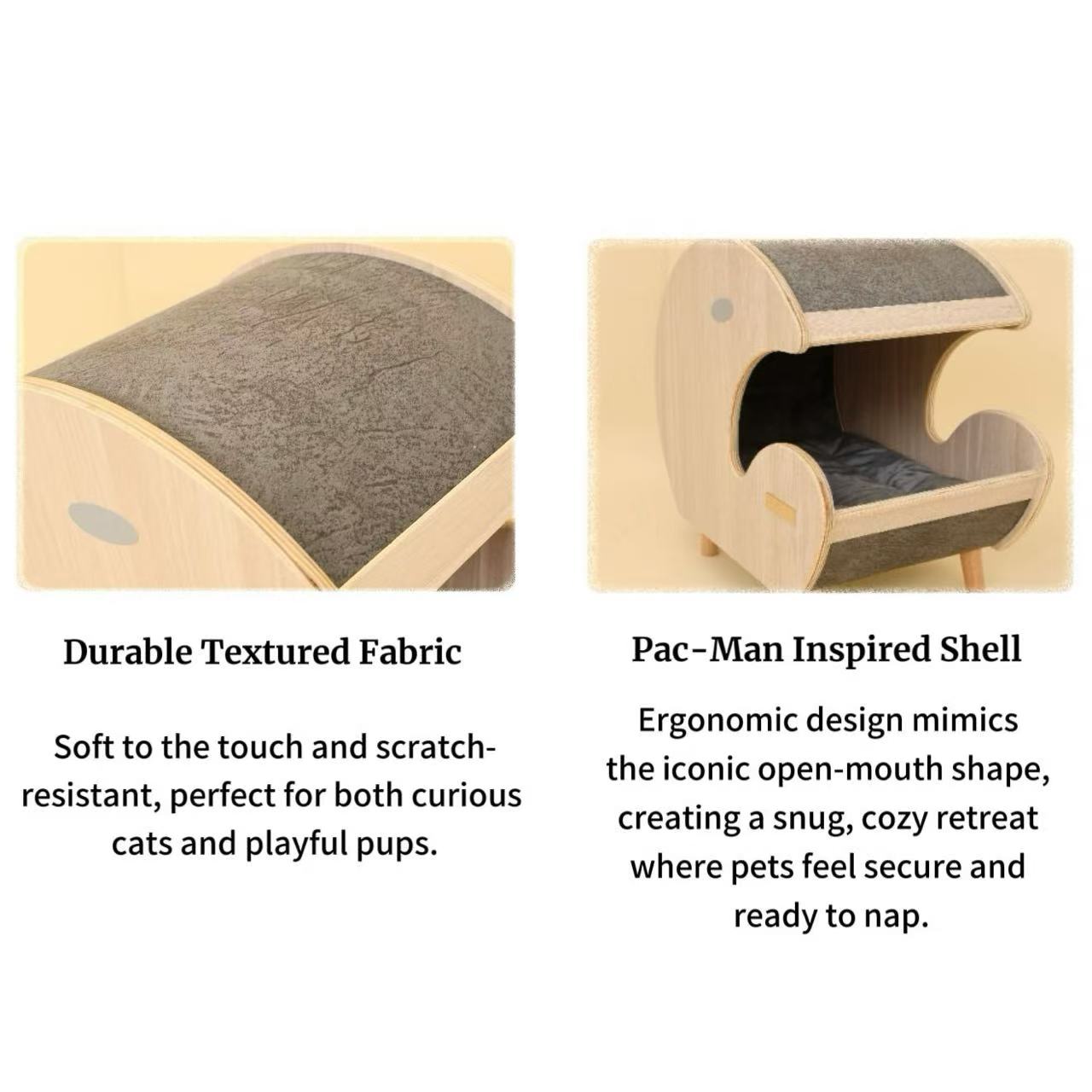 FurHugs PacPod – Cozy Retro-Inspired Cat & Dog Nest