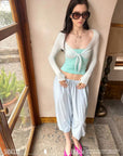 Petal Breeze Tie-Front Cardigan