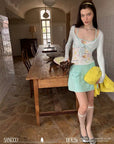 Petal Breeze Tie-Front Cardigan