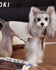 Preppy Plaid Dog Shirt with Collar and Tie