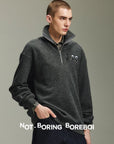 Minimal Half-Zip Wool Blend Sweater