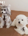 Preppy Plaid Dog Shirt with Collar and Tie