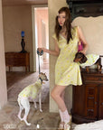 Little Dog House Floral Mini Dress