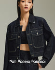 Minimal Cropped Denim Jacket