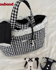 Ruffle Pet Carrier Tote