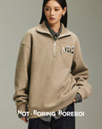 Minimal Half-Zip Wool Blend Sweater