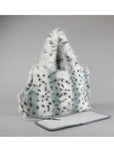 Blue Leopard Faux Fur Carrier