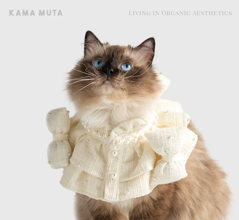 Pearl Ruffle Romance Cape