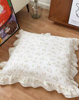 Floral Ruffle Cushion