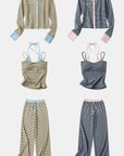 CozyChic Stripe Lounge Trio Set (TOP + PANTS)