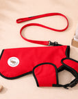 Poppy Red Protective Dog Coat - Armoured Bite Resistant Dog Coat
