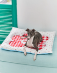 Polka Flower Cooling Pet Bed