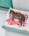 Polka Flower Cooling Pet Bed