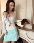 Petal Breeze Tie-Front Cardigan