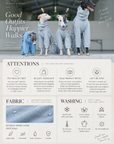 Cloud Blue Waterproof Utility Jumpsuit