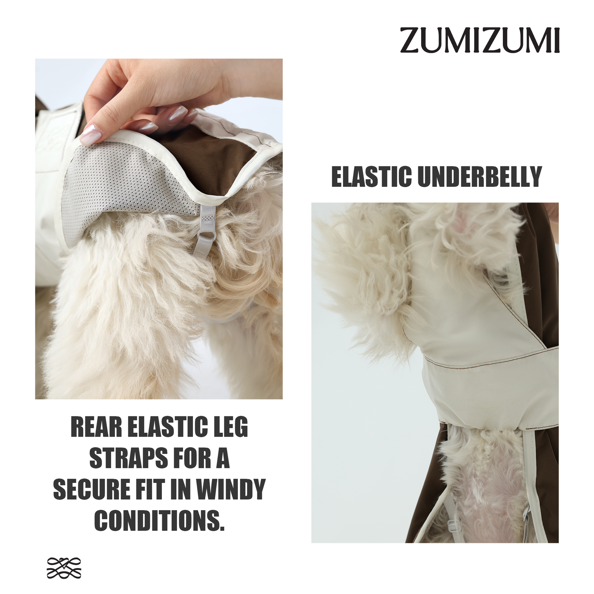 Heath Waterproof Shell Jacket -- Brown & White