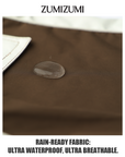 Heath Waterproof Shell Jacket -- Brown & White
