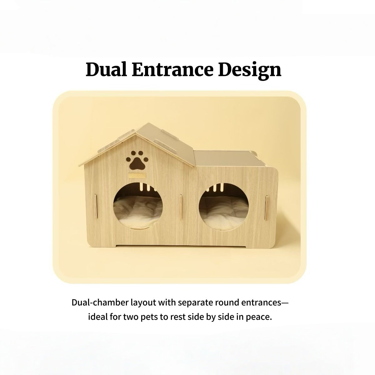 TwinNest Pet Cabin — A Double Den for Two Pets Who Love Their Own Space