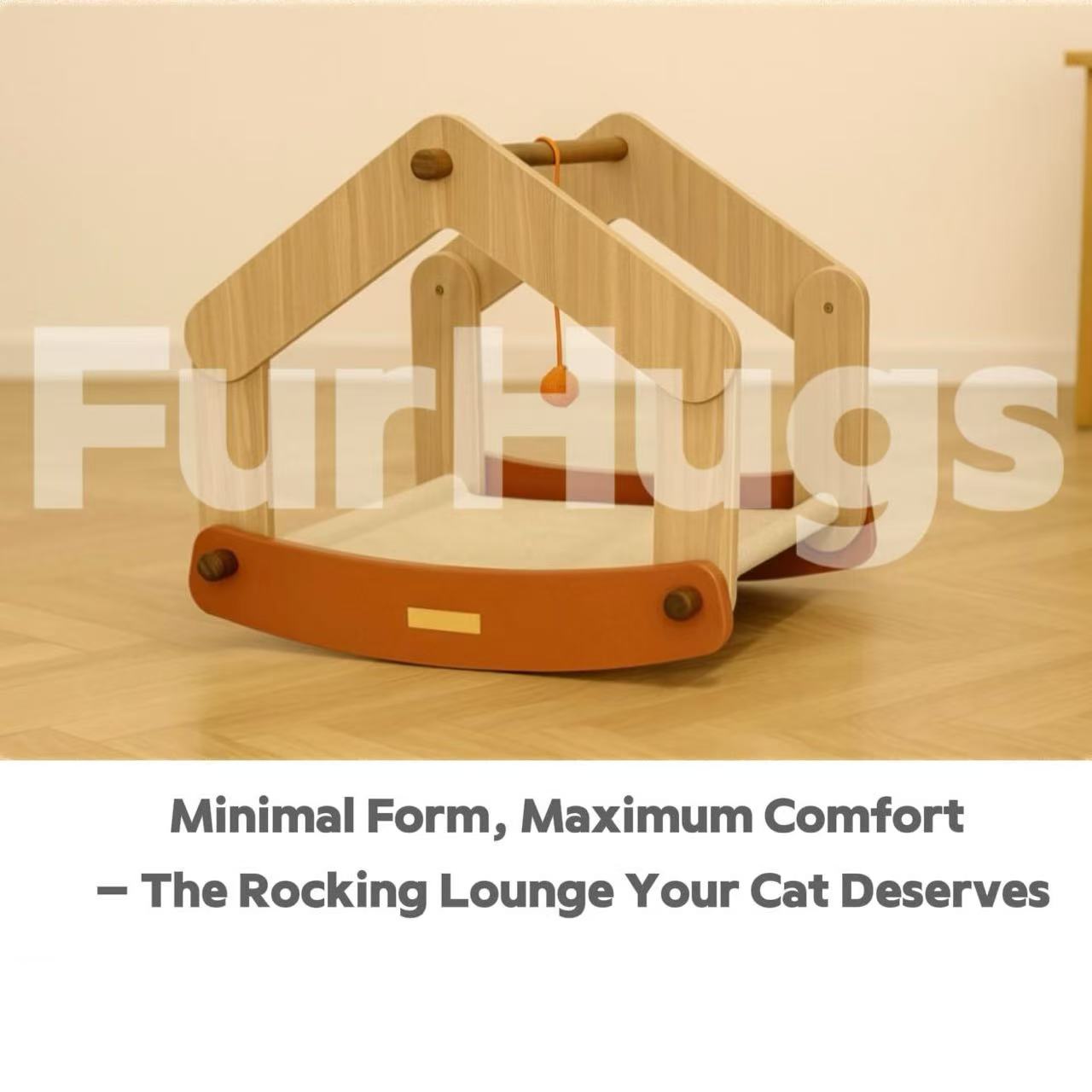 FurHugs RockNes – Minimalist Cat Rocking Lounge