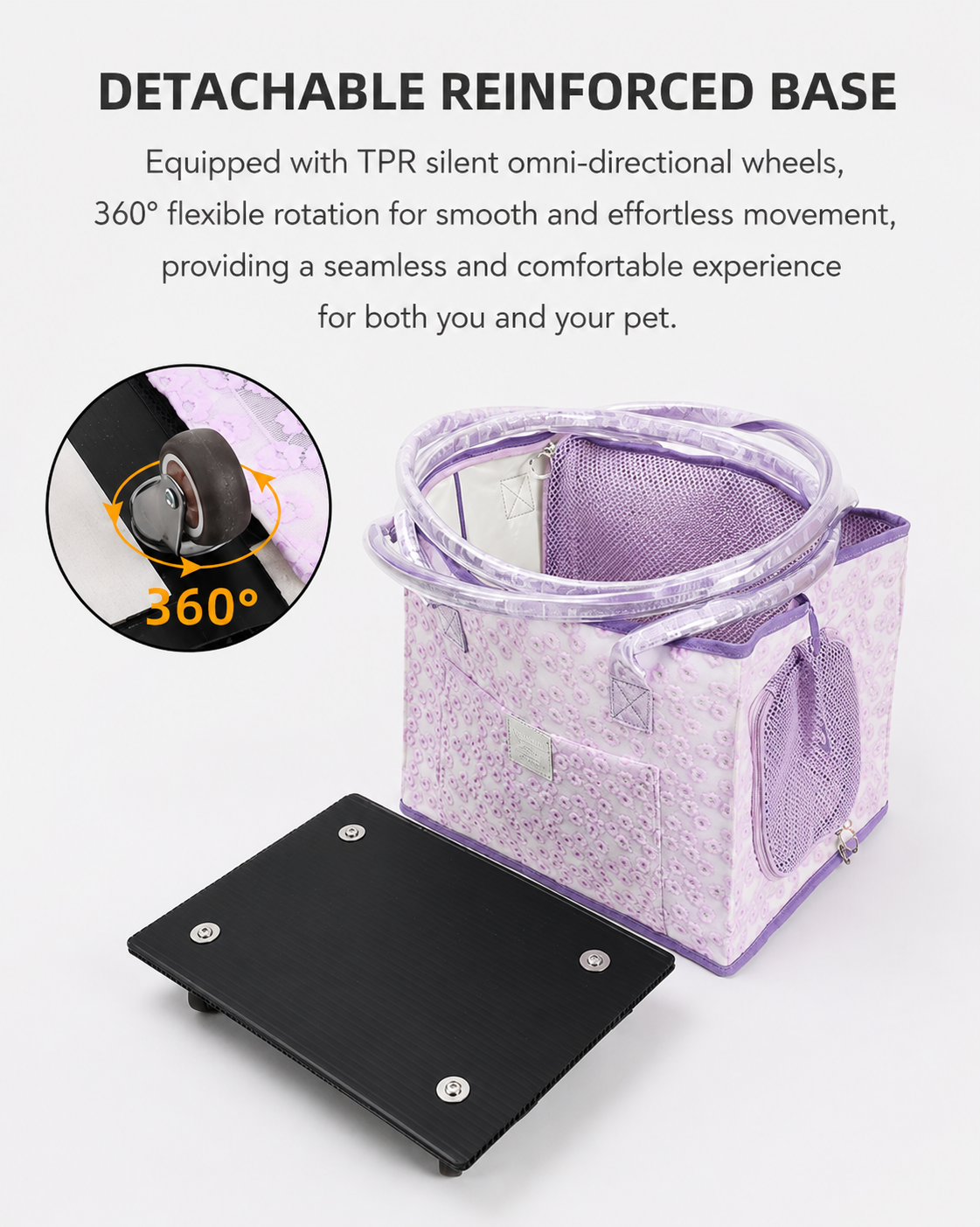2-in-1 Rolling Pet Carrier