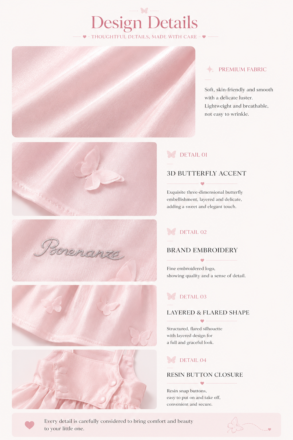 Streamer 3D Butterfly Suspender Dress