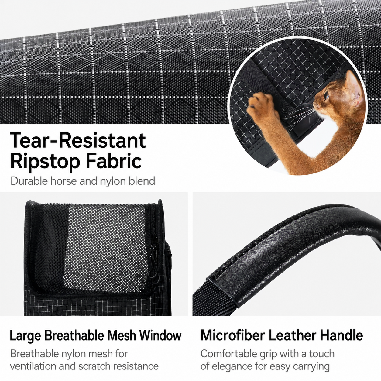 Breathable Travel Cat Carrier Tote