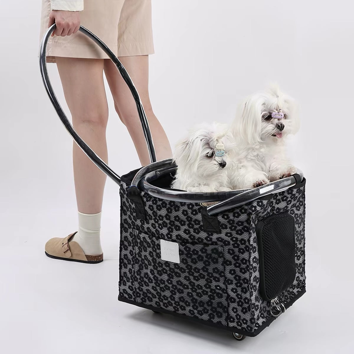 2-in-1 Rolling Pet Carrier