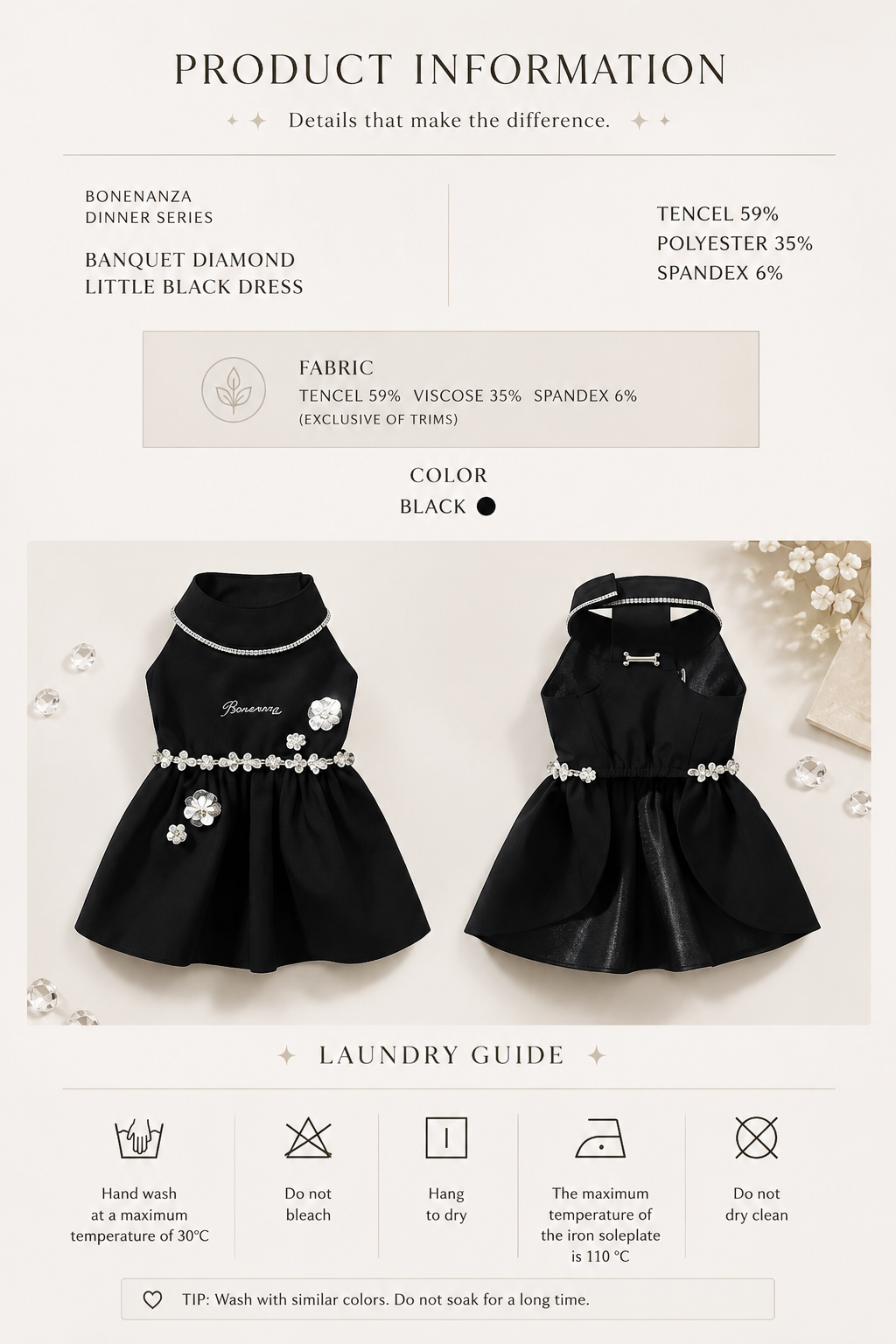 Banquet Diamond Little Black Dress
