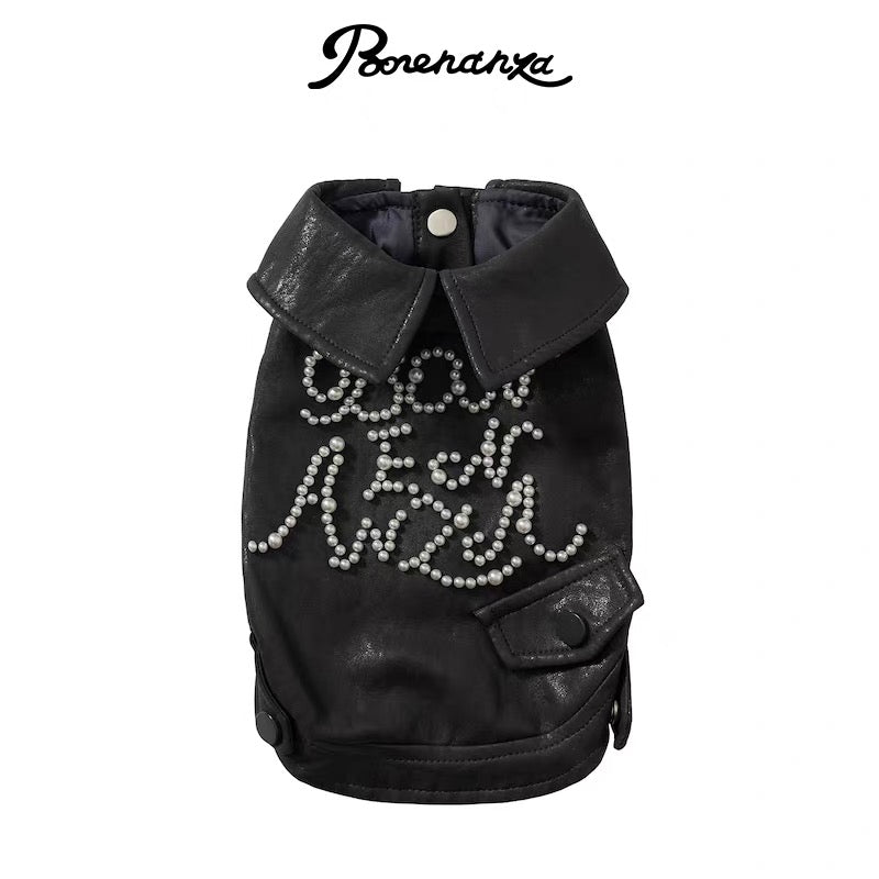 Signature Pearl Leather Jacket