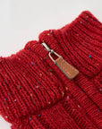 Crimson Cable Knit Sweater