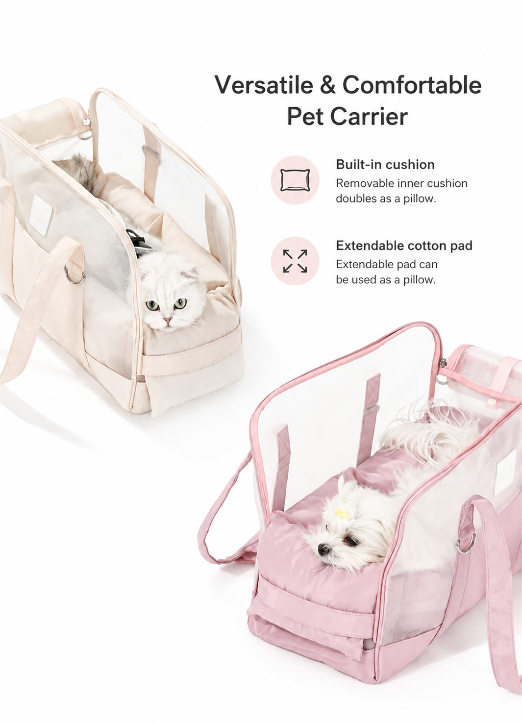 Breathable Summer Mesh Crossbody Pet Carrier Bag