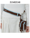 Chelsea Everyday Multi-functional Leash -- Brown&Blue
