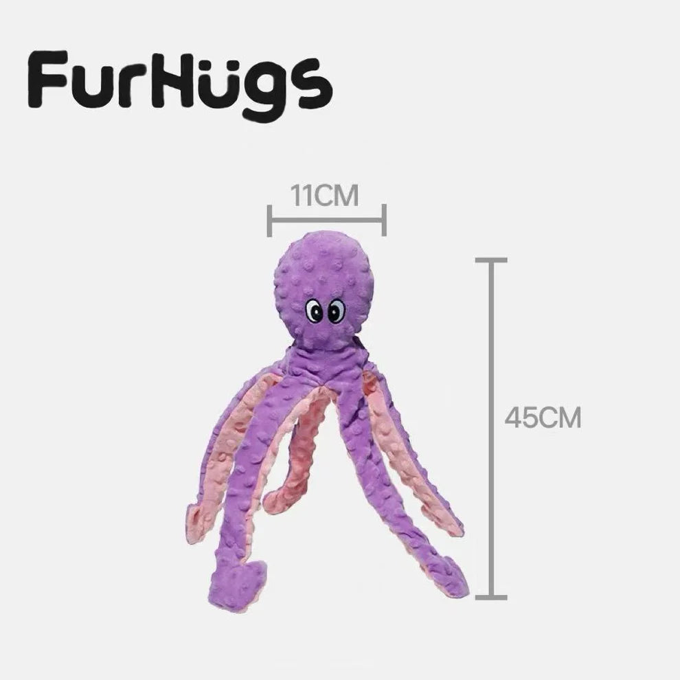 Squeaky Octopus Plush Dog Toy