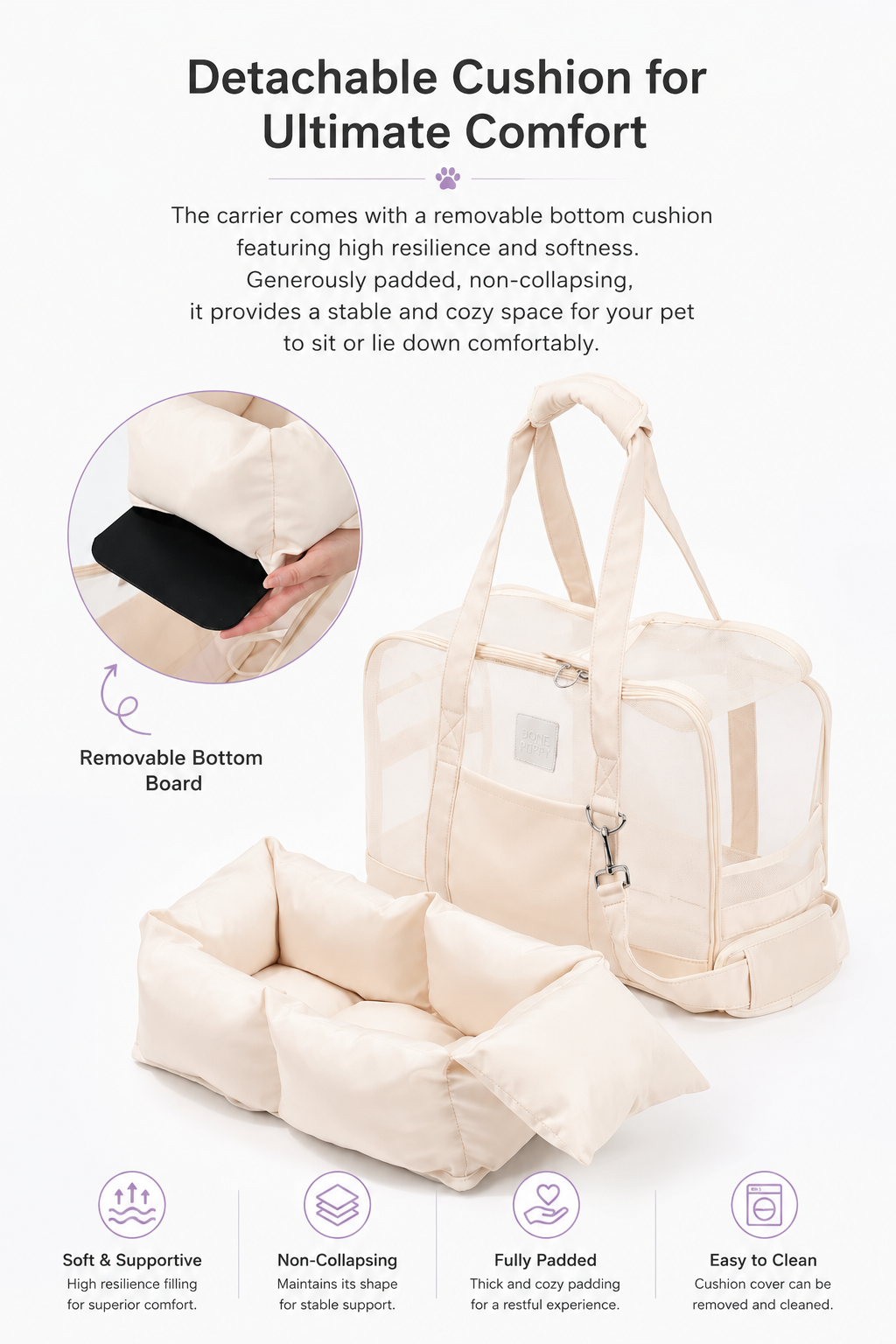 Breathable Summer Mesh Crossbody Pet Carrier Bag