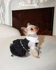 Black Woolen Skirt Dress