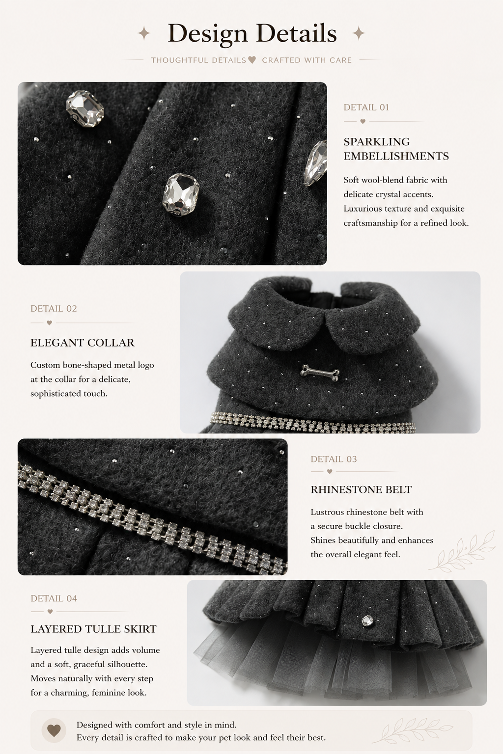 Fireside Oslo Grey Wool Skirt Dress
