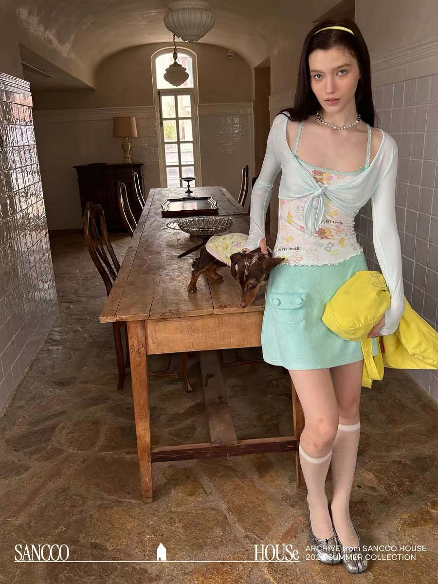 Petal Breeze Tie-Front Cardigan