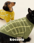 Plaid Contrasting Jacquard Two Leg Sweater