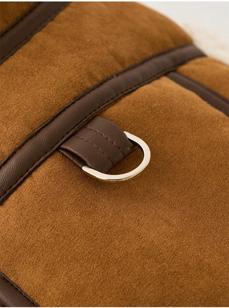 Vintage Leather Sherpa Jacket