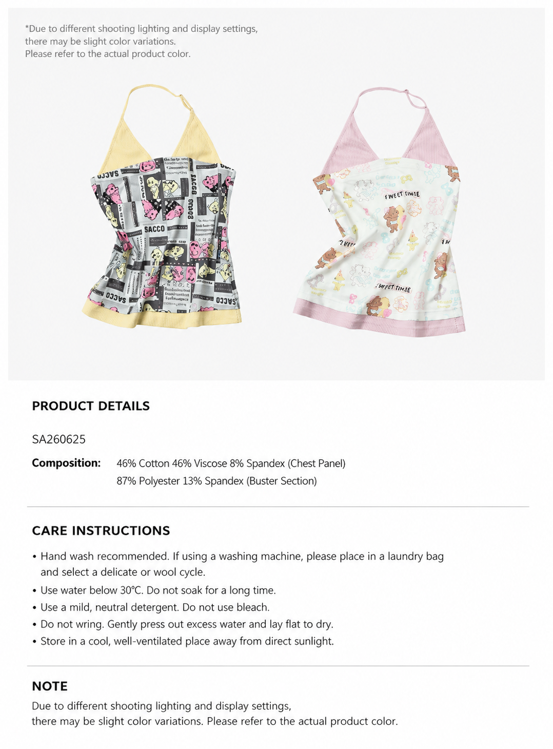 Teddy Poppy Halter Top