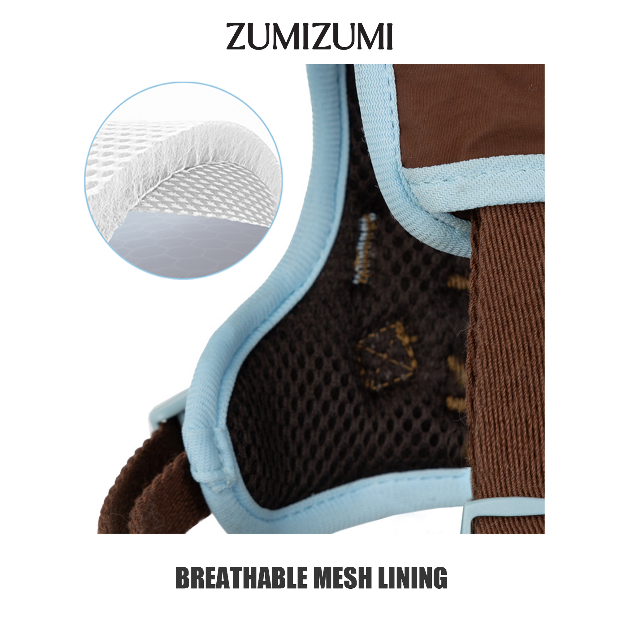 Chelsea Everyday Sporty H-shape Harness--Brown&amp;Blue