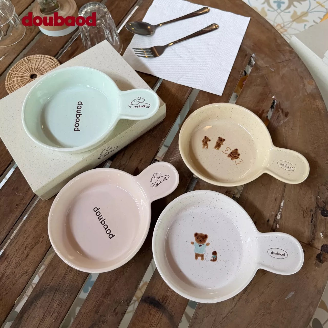 Handle Ceramic Pet Bowl