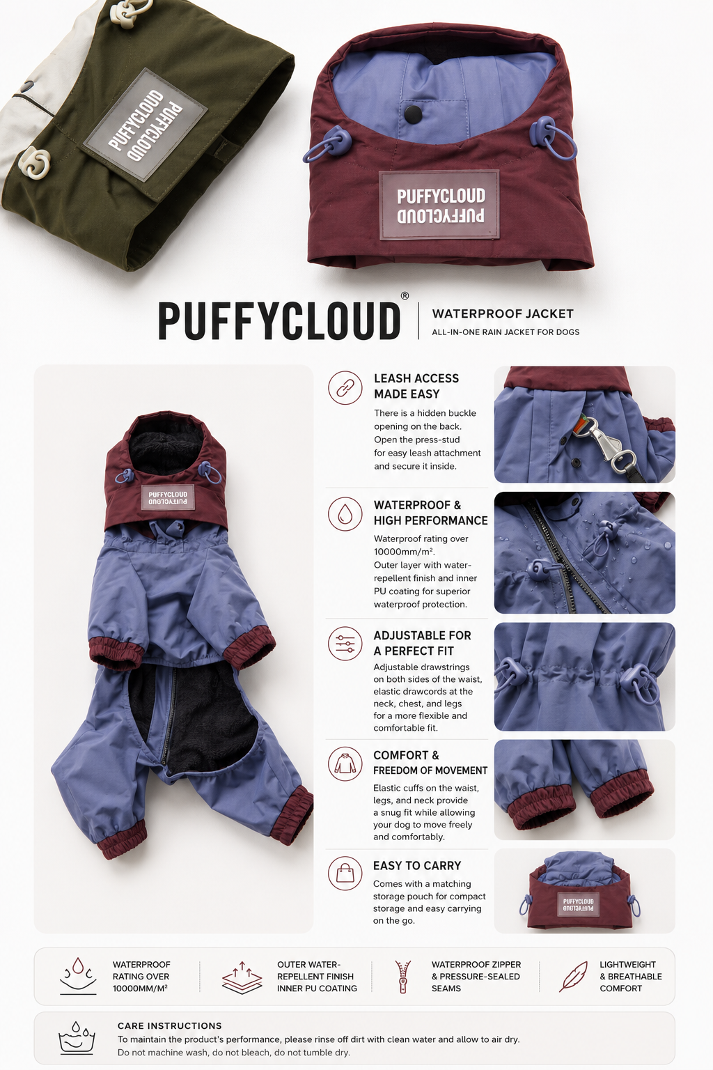 StormShield Outdoor Pet Raincoat
