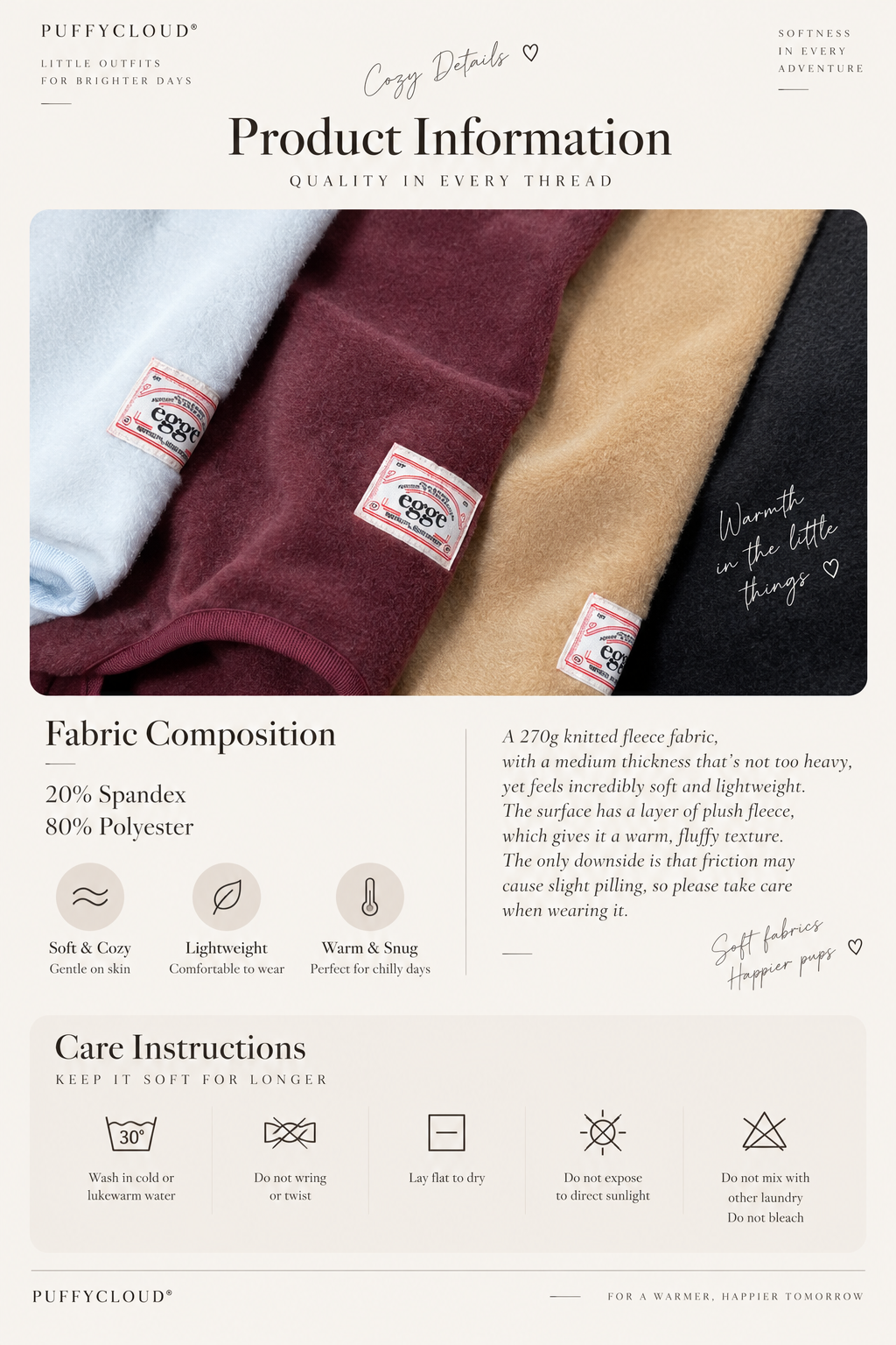 Mochi Anti-Static Fleece Onesie